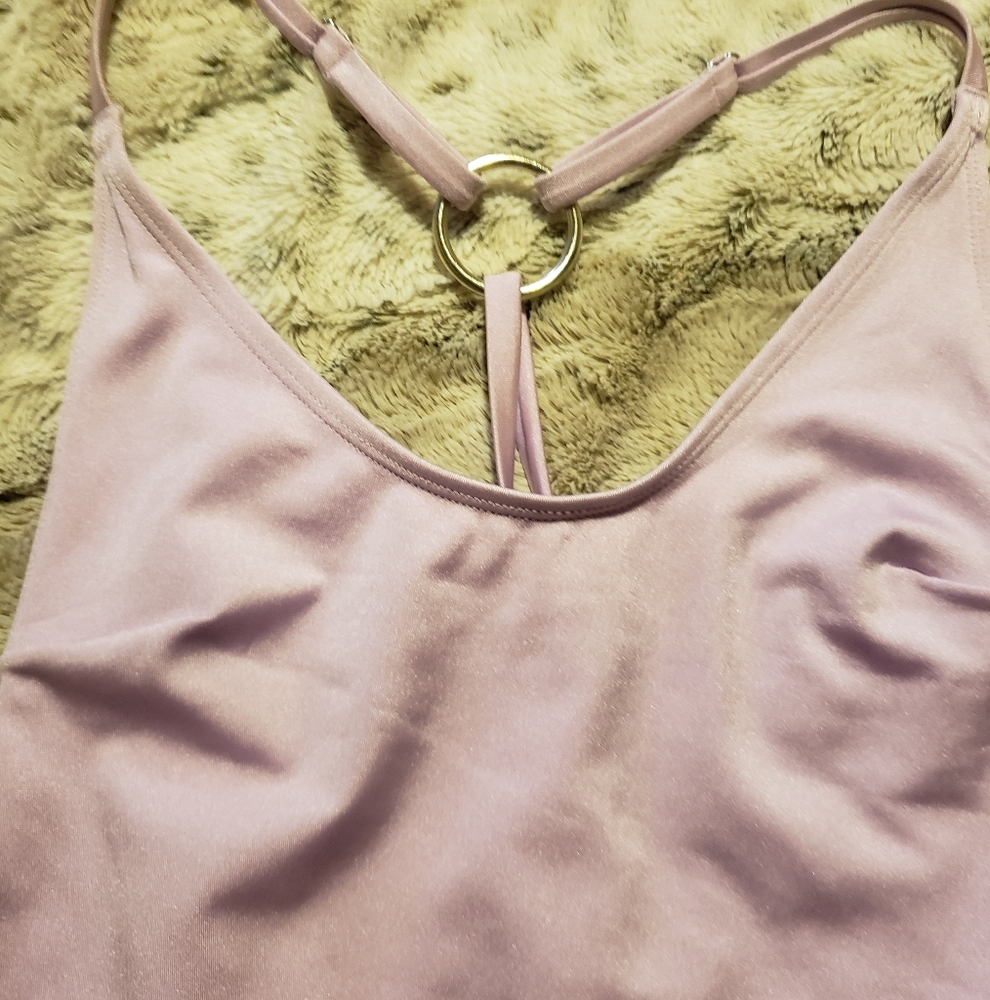 H&M metallic liliac one peice swimsuit